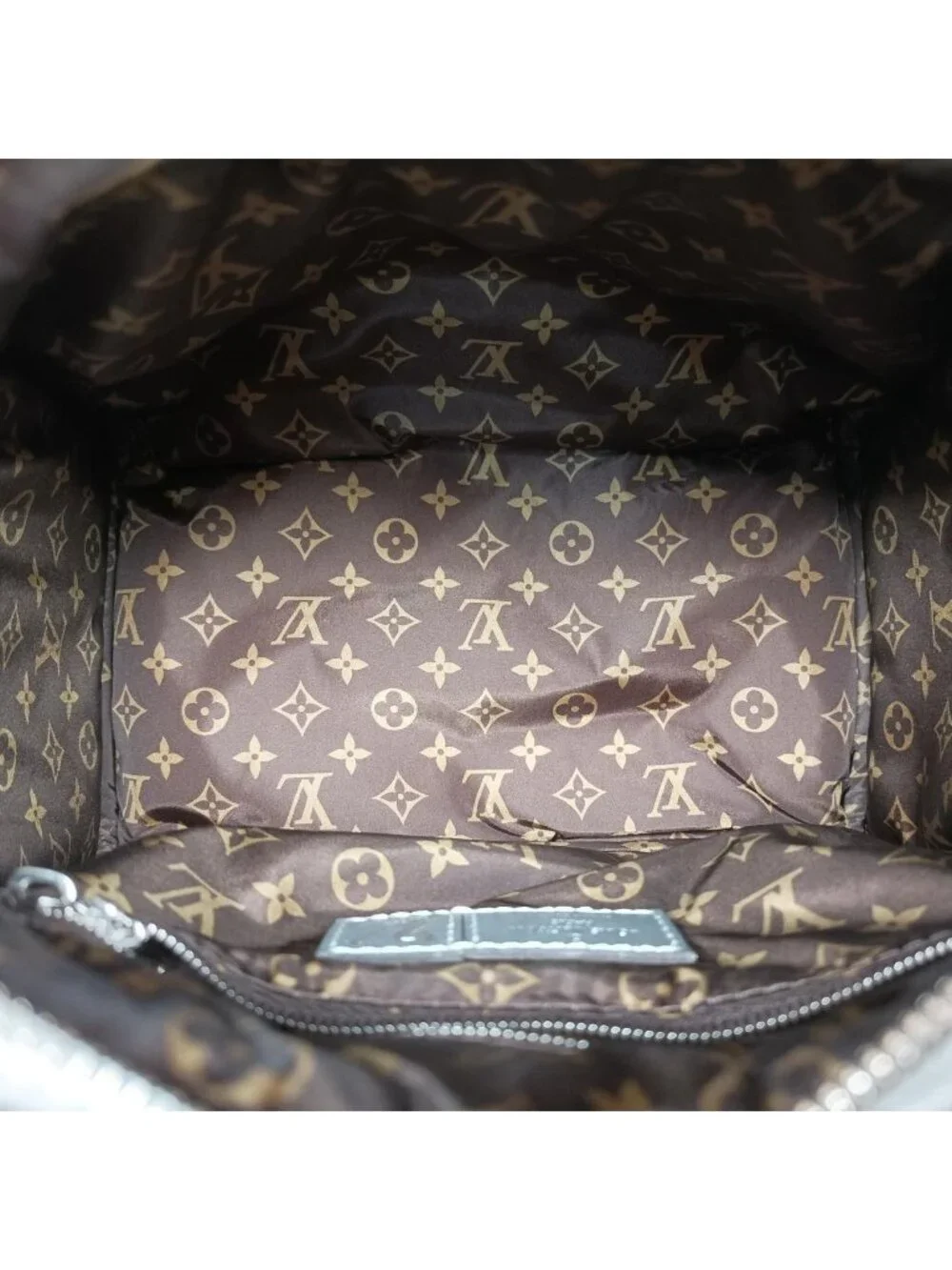 Louis Vuitton Speedy Bandouliere 25 Silver Recycled Metallic Nylon Handbag